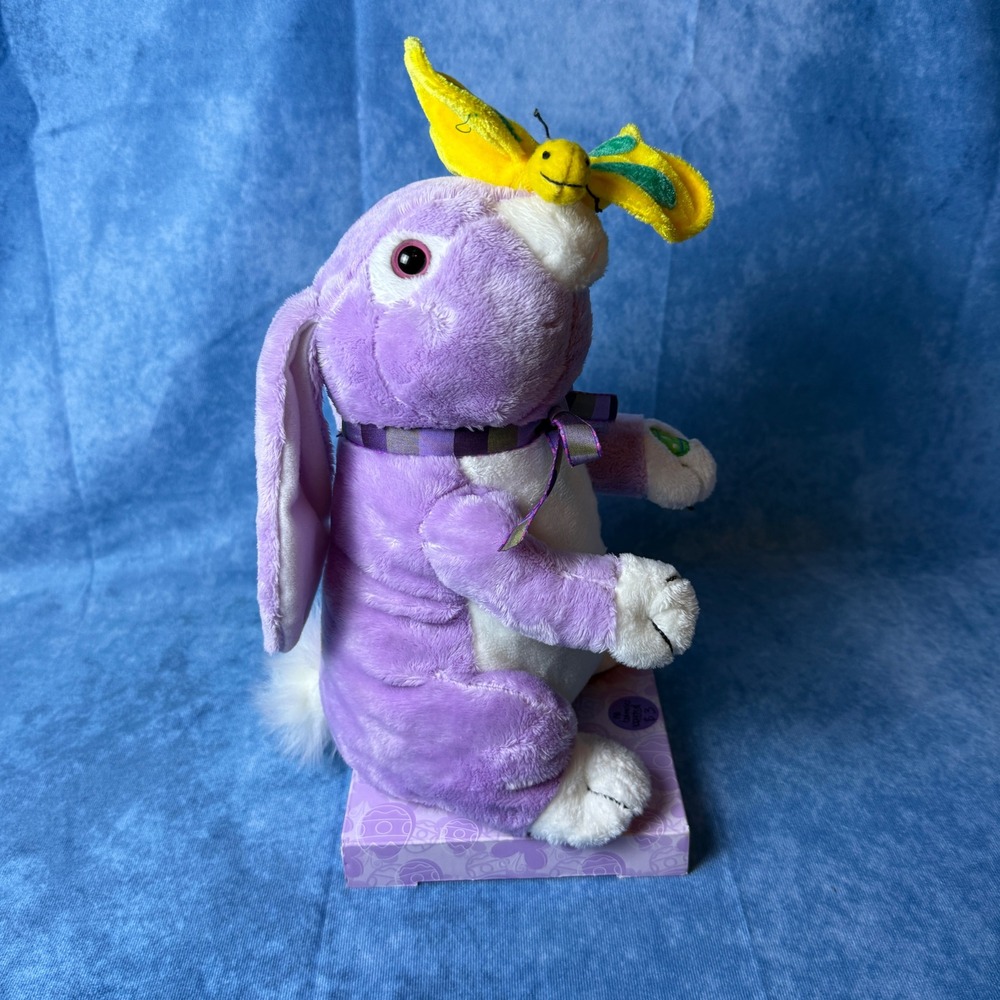 Vintage Easter Electronic Bunny Plush Sings Sugar Sugar Tested Works w/ Box